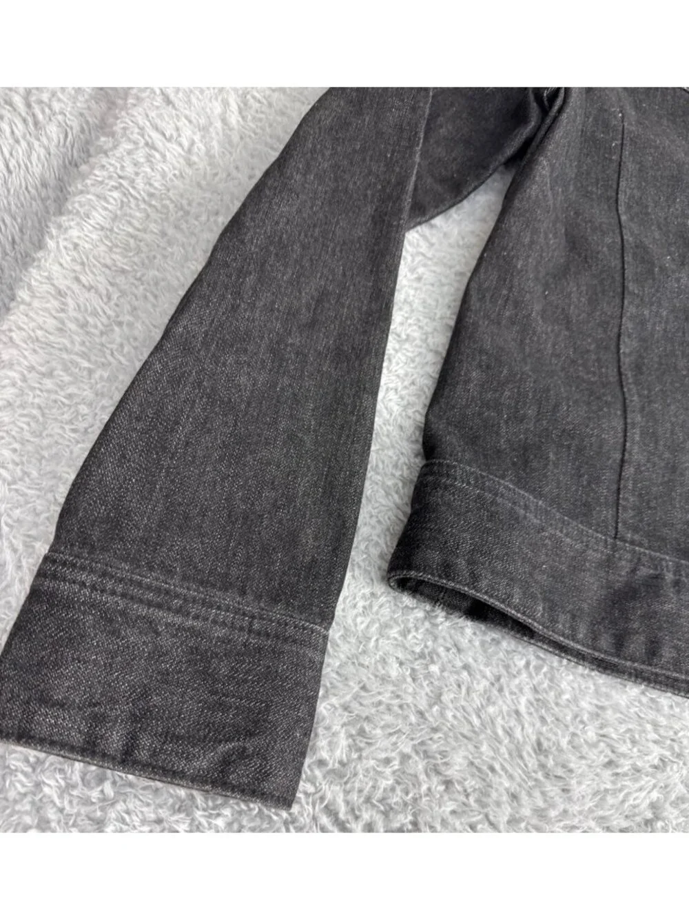 True Religion Men's Charcoal Black Denim Shirt Jacket